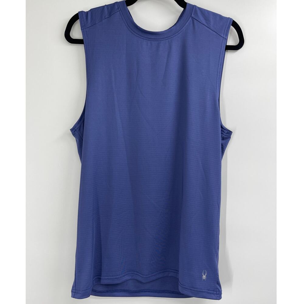 Spyder Mens Blue Athletic Sleeveless Shirt Tank Top Lightweight Activewear Small